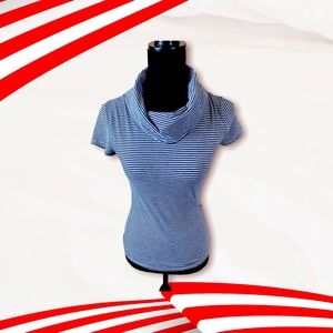 Ann Taylor Knit Black/Gray Top